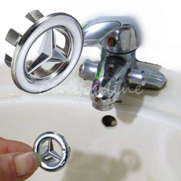 1pc bathroom star sink basin round overflow cover tidy trim chrome replacement spare