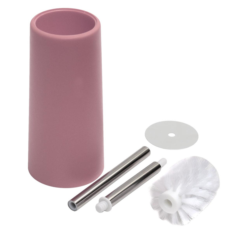 1pc selling useful portable stainless steel toilet cleaning brush and plastic holder set bathroom wc tool