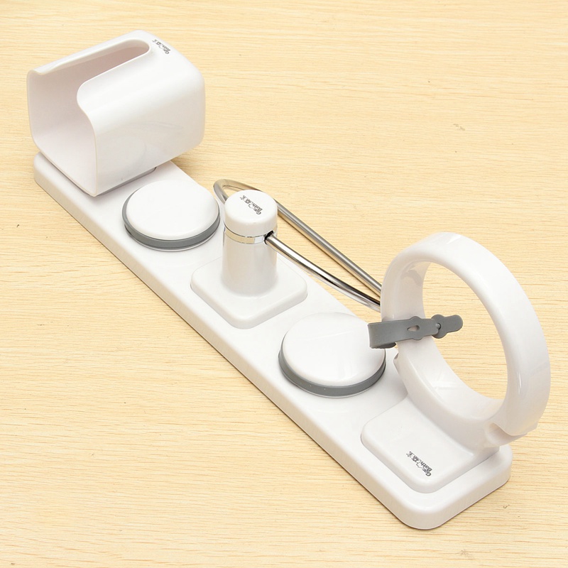 best promotion convinient universal ucker plastic hair dryer storage organizer rack comb holder wall mounted stand