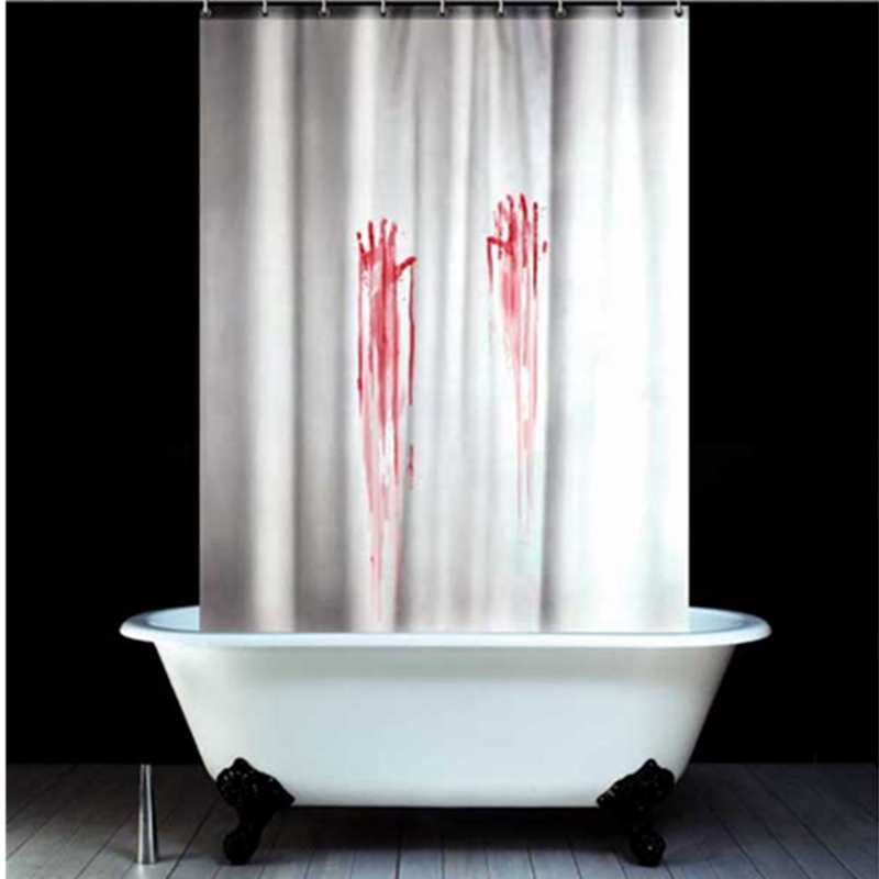 fashion waterproof blood fingerprint bathroom shower curtain fabric with 12 hooks 180x180cm filming tool fashion waterproof blood fingerprint bathroom shower curtain fabric with 12 hooks 180x180cm filming tool