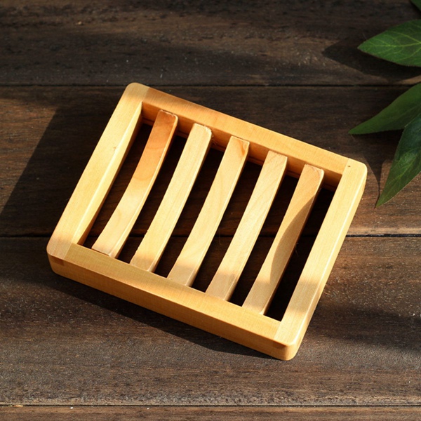 hale!! 11.8x9.5x2cm wooden handmade kitchen bathroom sink sponge holder tub storage cup rack