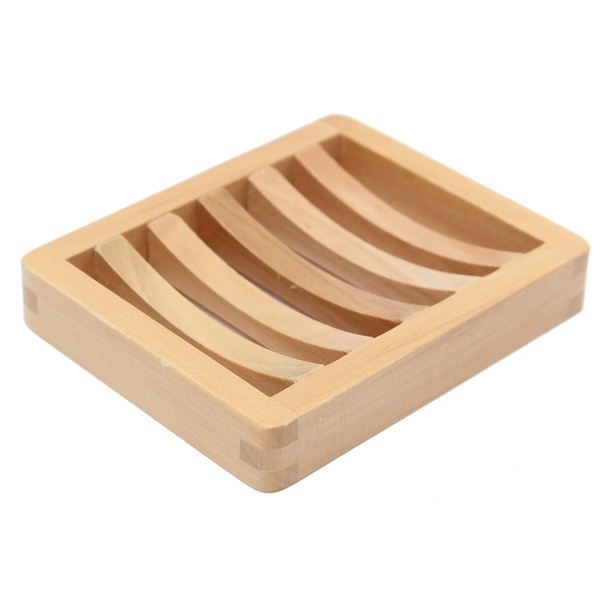 hale!! 11.8x9.5x2cm wooden handmade kitchen bathroom sink sponge holder tub storage cup rack