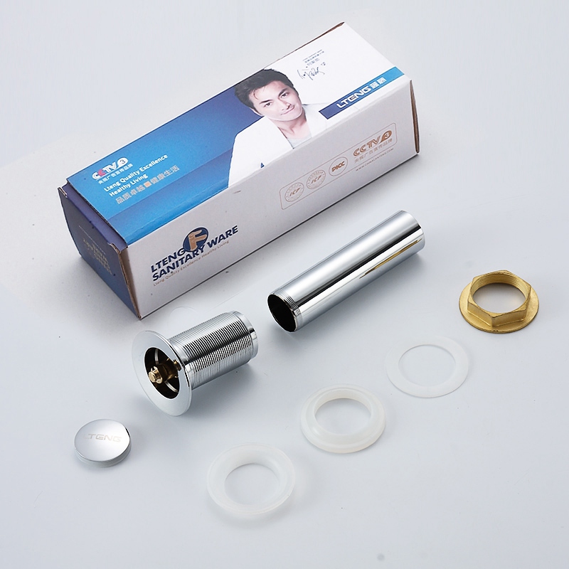 lteng lt-085 all copper bathroom accessories rotating drainage basin drainer flap down drain overflow hole up and down drain