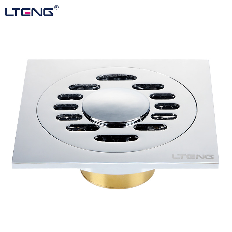 lteng stainless steel 100mm square shower floor drain bathroom anti-odor floor drain special floor drain for washing machine