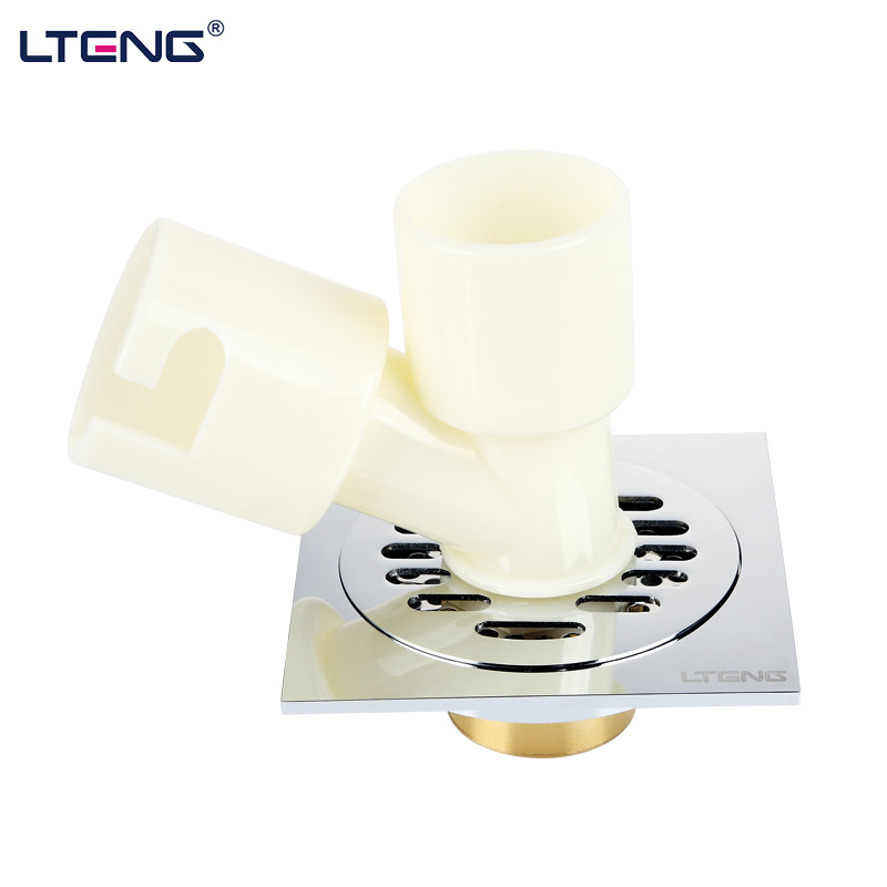 lteng stainless steel 100mm square shower floor drain bathroom anti-odor floor drain special floor drain for washing machine