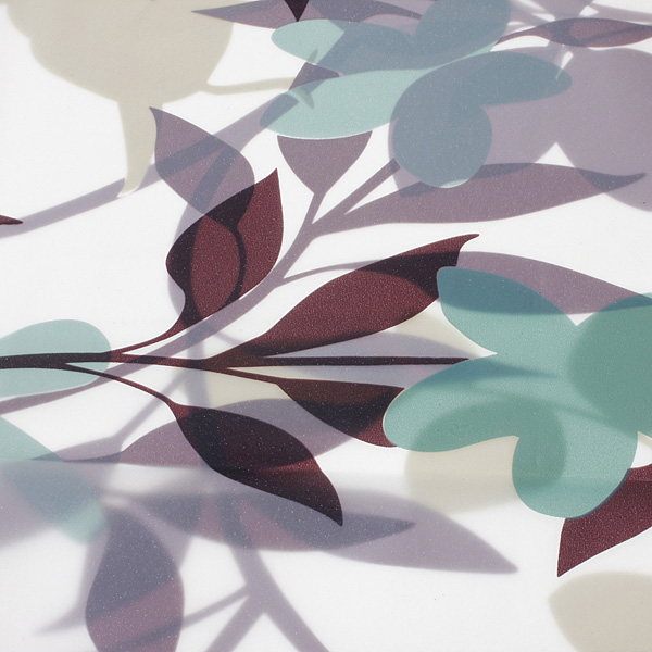 modern natural flower design peva waterproof anti-mildew thicken bathroom shower curtain leaves 12 hooks 180*180cm