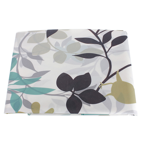 modern natural flower design peva waterproof anti-mildew thicken bathroom shower curtain leaves 12 hooks 180*180cm