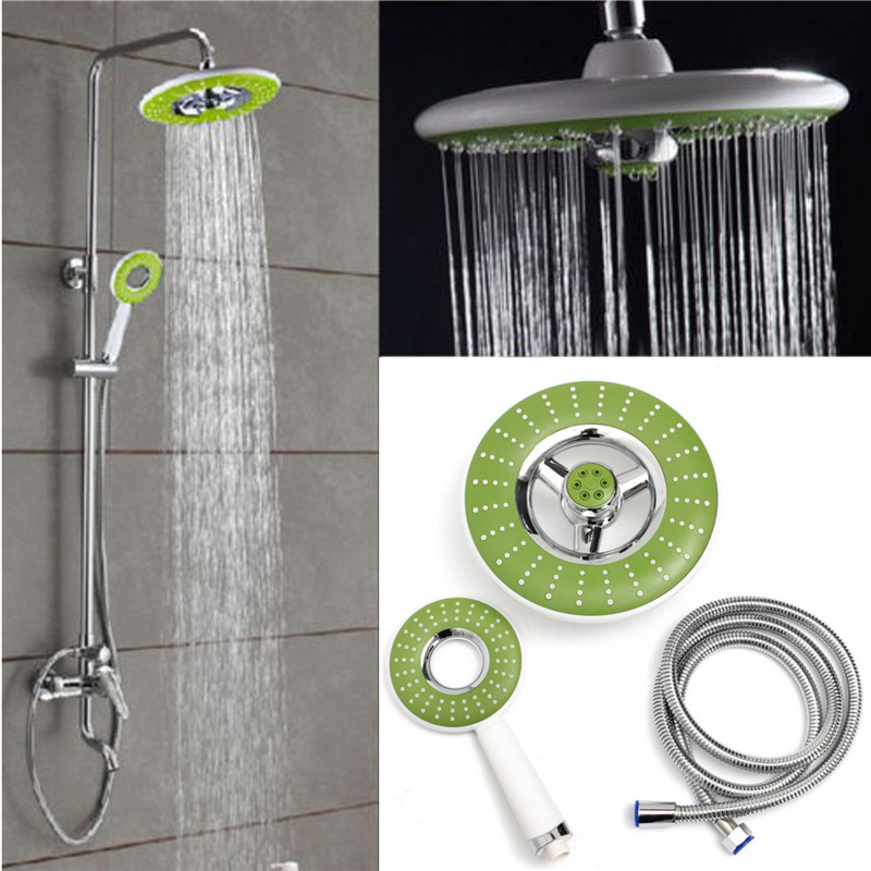new arrvial bathroom abs round spray rain rainfall top & hand-held shower head set w/ hose best promotion new arrvial bathroom abs round spray rain rainfall top & hand-held shower head set w/ hose best promotion