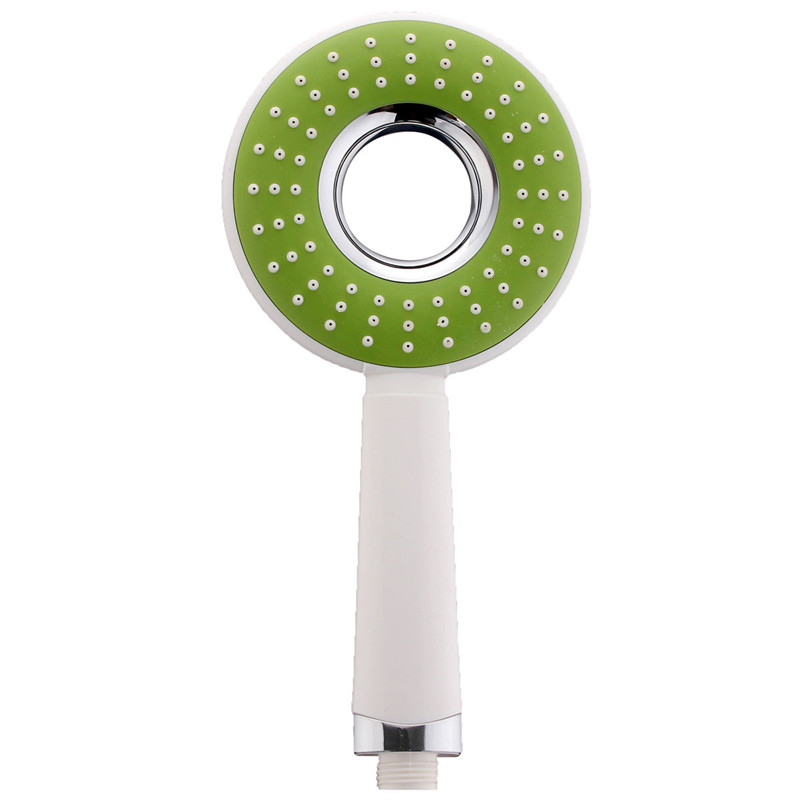 new arrvial bathroom abs round spray rain rainfall top & hand-held shower head set w/ hose best promotion