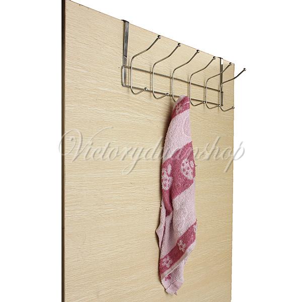 new arrvial!!! chrome stainless steel door hanger storage hat coat towel hook clothes hanging with 12 hooks