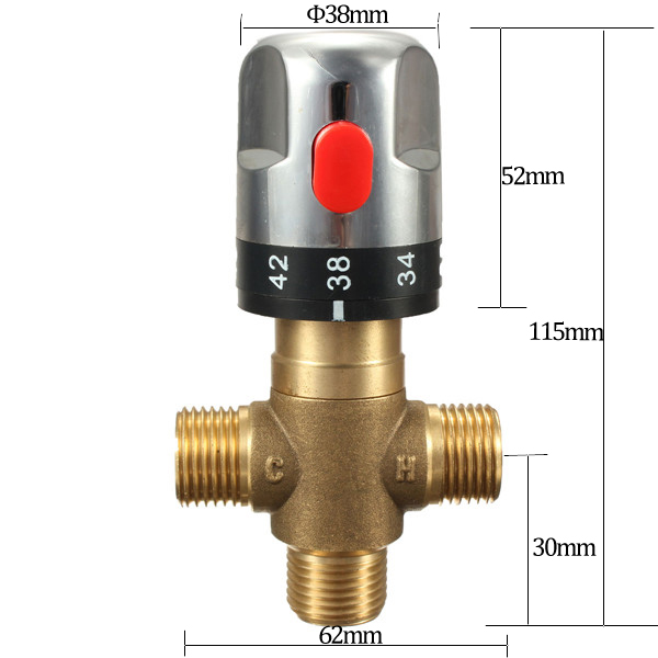 new arrvial!!! newest retail - brass thermostatic mixing valve, pipe thermostat valve, control the mixing water temperature