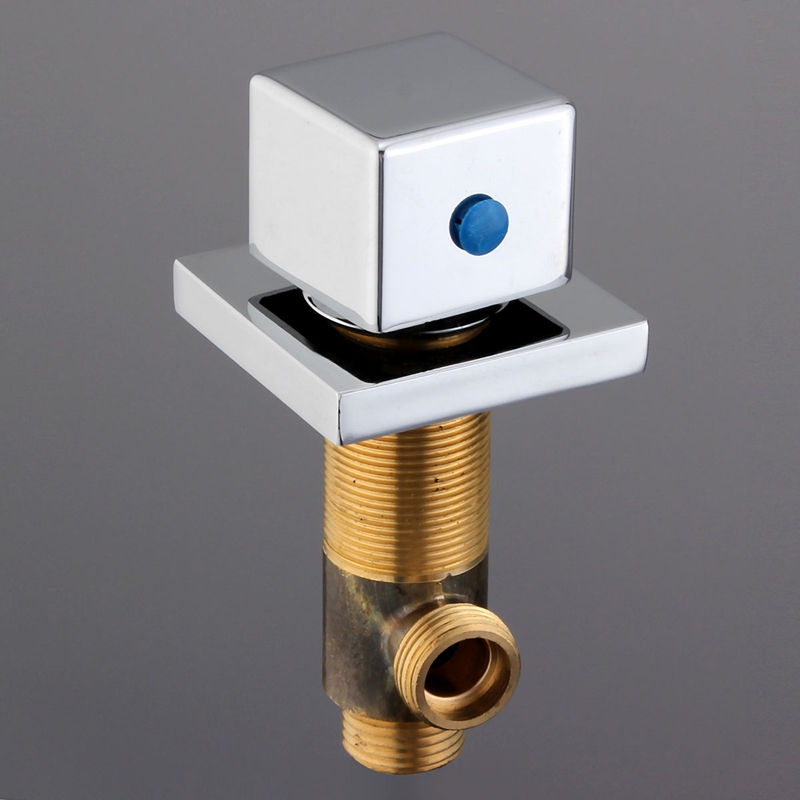 new led color changing wall mount chrome brass finish square dual handle kitchen sink led faucet mix tap
