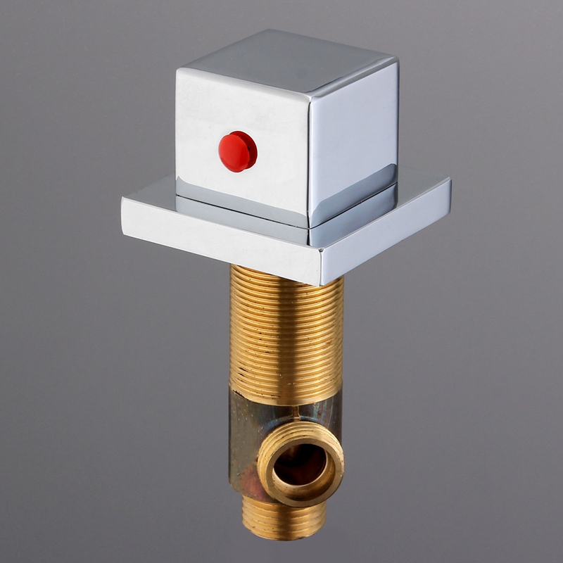 new led color changing wall mount chrome brass finish square dual handle kitchen sink led faucet mix tap