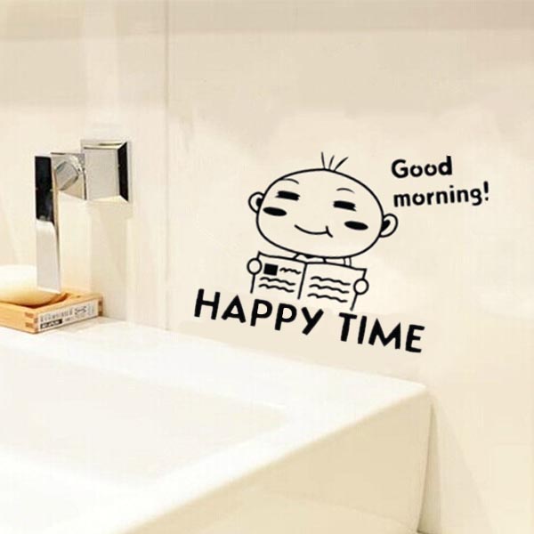 new top selling funny pvc art toilet seat wall sticker vinyl mural wallpaper removable bathroom toilet decals decor