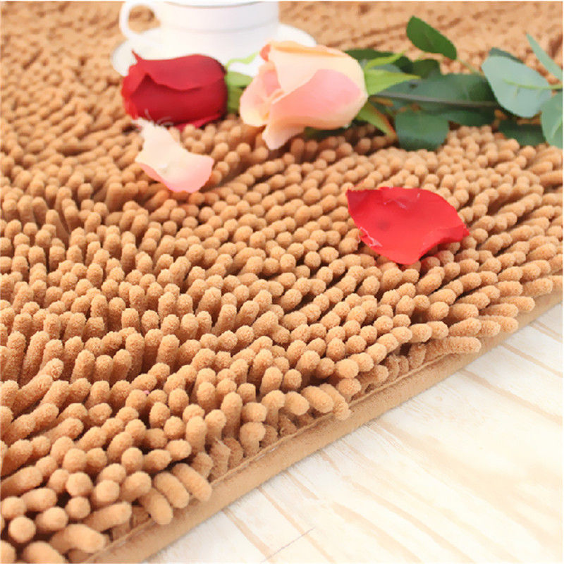 selling soft non slip chenille yarn fluffy bedroom rug bath door carpet floor mat for home living room 16 colors 60 x 40cm