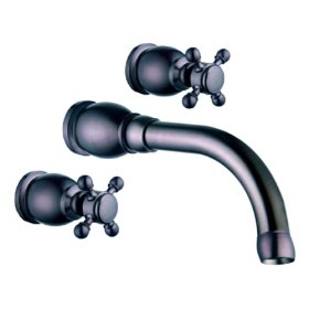 oil-rubbed bronze wall mount antique bathroom sink faucets