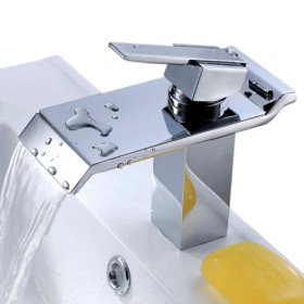 shpping new brass waterfall bathroom sink faucet with stainless steel spout shpping new brass waterfall bathroom sink faucet with stainless steel spout