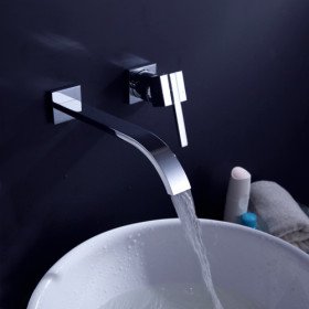shpping new contemporary brass waterfall bathroom sink faucet (wall mount) shpping new contemporary brass waterfall bathroom sink faucet (wall mount)