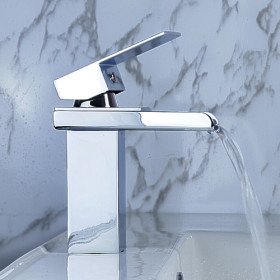 shpping new contemporary waterfall bathroom sink faucet (chrome finish) shpping new contemporary waterfall bathroom sink faucet (chrome finish)