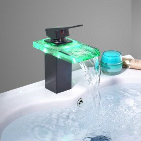 shpping new oil rubbed bronze color changing led waterfall bathroom sink faucet shpping new oil rubbed bronze color changing led waterfall bathroom sink faucet
