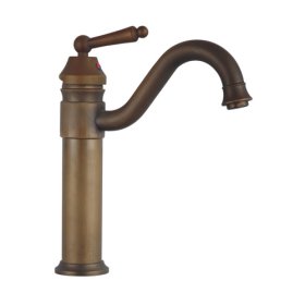 single handle antique brass centerset bathroom sink faucet