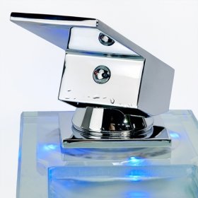single handle chrome waterfall bathroom sink faucet