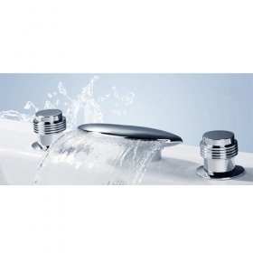 two handles widespread waterfall bathroom sink faucet two handles widespread waterfall bathroom sink faucet