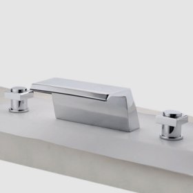 two handles chrome waterfall bathtub faucet two handles chrome waterfall bathtub faucet