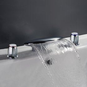 two handles widespread waterfall bathroom sink faucet or bathtub faucet two handles widespread waterfall bathroom sink faucet or bathtub faucet