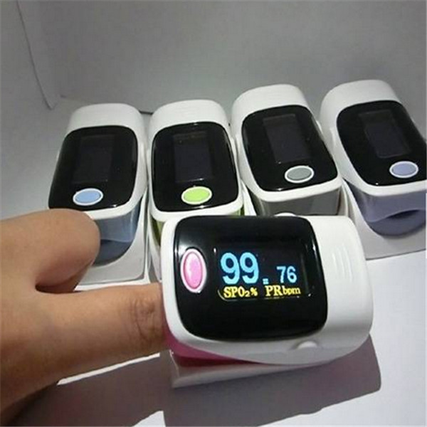 1 pcs brand new hign quality finger pulse oximeter fingertip monitor blood oxygen spo2 monitor health care home color random