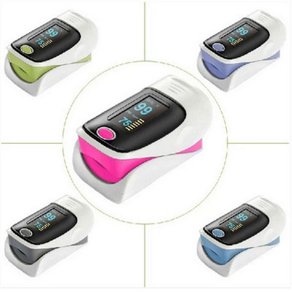 1 pcs brand new hign quality finger pulse oximeter fingertip monitor blood oxygen spo2 monitor health care home color random