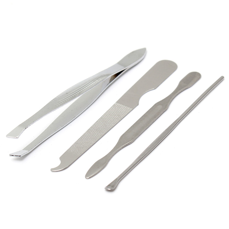 !! 10pcs nail clipper nipper cutter manicure pedicure set case kit 10 in 1 stainles