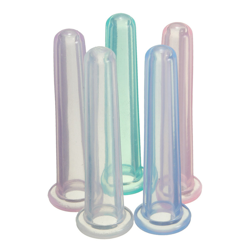 1pcs brand new silicone facial massage cupping silicone chinese cupping therapy set vacuum cup massage cups color random