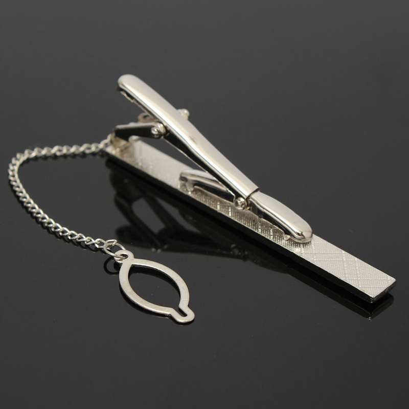 1pcs newest modern silver diamond men metal necktie tie bar clasp clip clamp pin 60x6mm jewelry decor