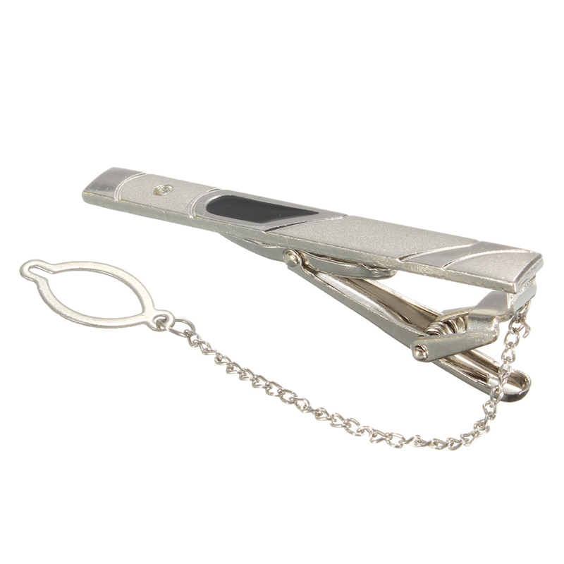 1pcs newest modern silver diamond men metal necktie tie bar clasp clip clamp pin 60x6mm jewelry decor