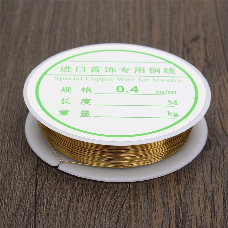 2015 0.4mm silver gold plated copper wire craft beads jewelry making diy essential accessories jewelry line