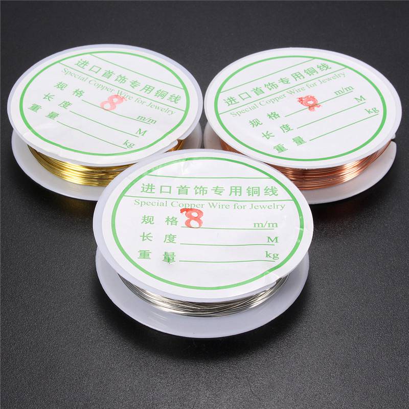 2015 0.8mm jewelry accessories making diy essential silver gold plated copper wire craft beads jewelry cord