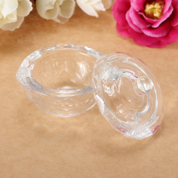 2015 best promotion glass crystal bowl cup glassware dish arcylic art nail bowl liquid powder container