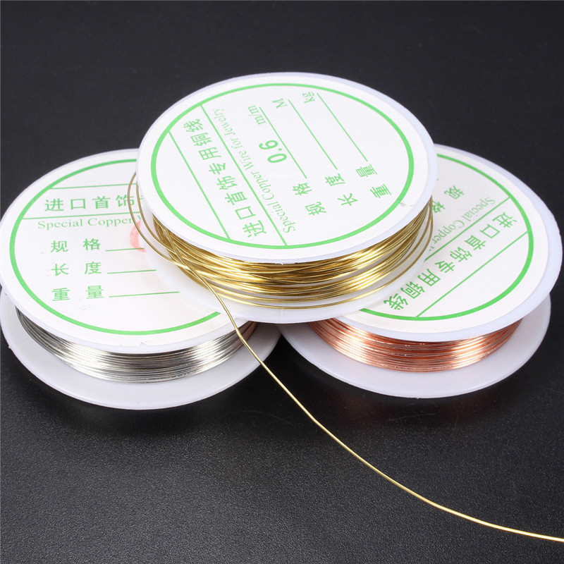 2015 new arrival 0.6mm jewelry accessories cord silver gold plated copper wire craft beads jewelry making diy essential