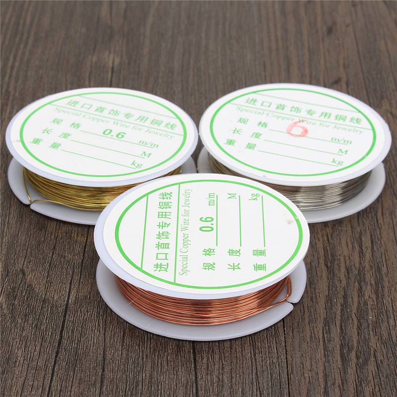 2015 new arrival 0.6mm jewelry accessories cord silver gold plated copper wire craft beads jewelry making diy essential