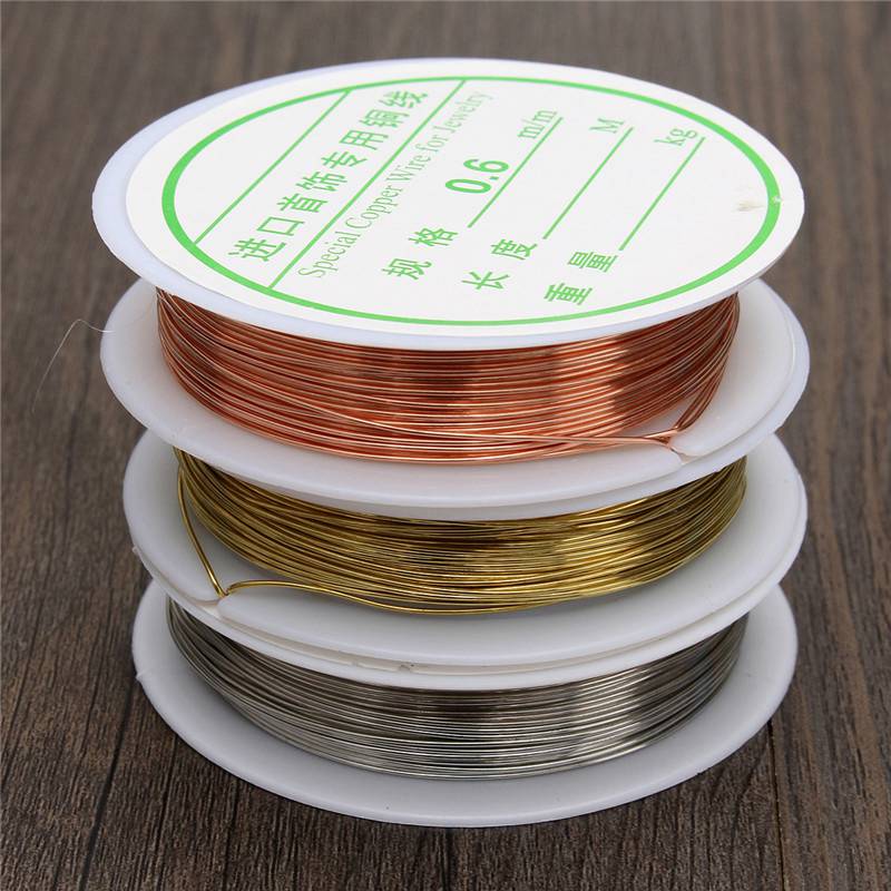 2015 new arrival 0.6mm jewelry accessories cord silver gold plated copper wire craft beads jewelry making diy essential