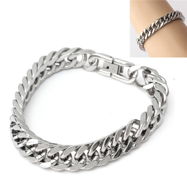 2015 new classic vintage stylish heavy silver tone 316l stainless steel curb link chain men's fashion bracelet 2015 new classic vintage stylish heavy silver tone 316l stainless steel curb link chain men's fashion bracelet