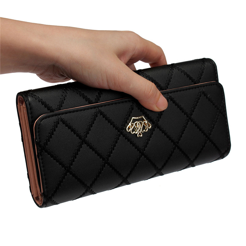 2015 new fashion lady women multi colors notecase long purse pu leather wallet card holder handbag bags