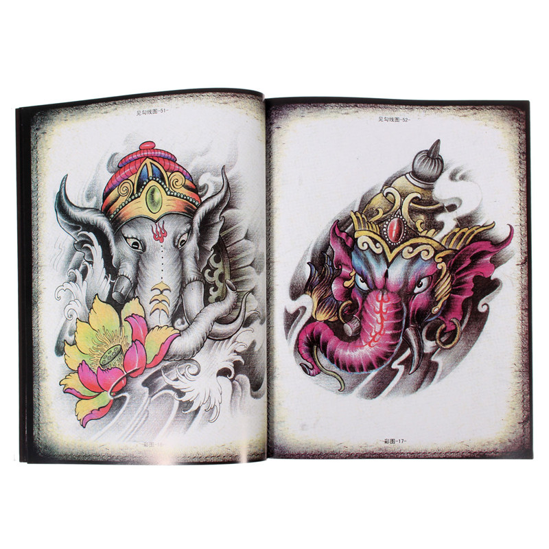2015 new fashion traditional chinese practical tattooing manuscripts design sketch book tattoo designs book 70 pages