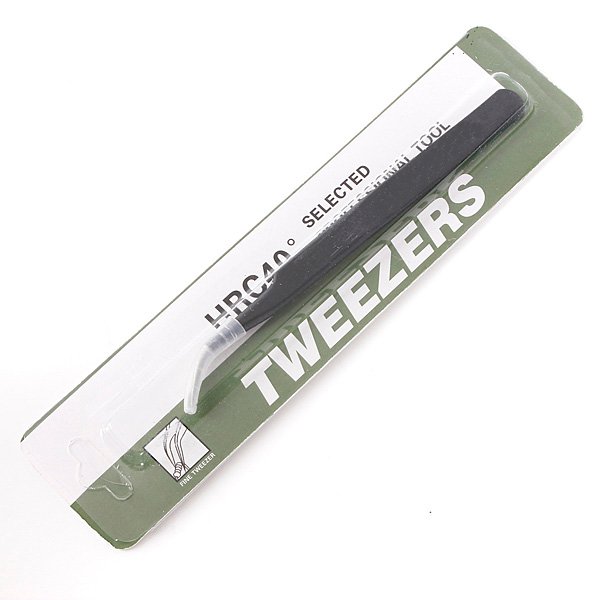 2015 top selling new stainless steel safety anti-static anti-acid tweezer non-magnetic elbow sharp tip tweezer maintenance tool