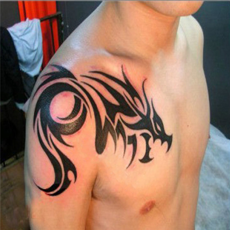 20x27cm removable waterproof large dragon temporary arm shoulder body tattoo art men sticker