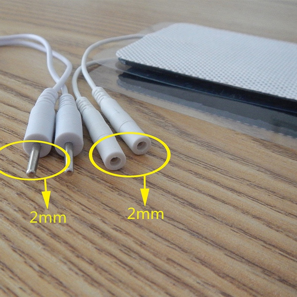 2pcs 100 x 50mm non-woven fabrics reusable large electrode self adhesive pads for tens ems therapy machine massager