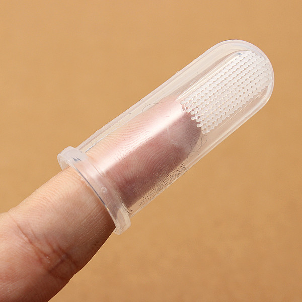 2psc baby kid soft silicone finger toothbrush gum brush clean teeth rubber whole
