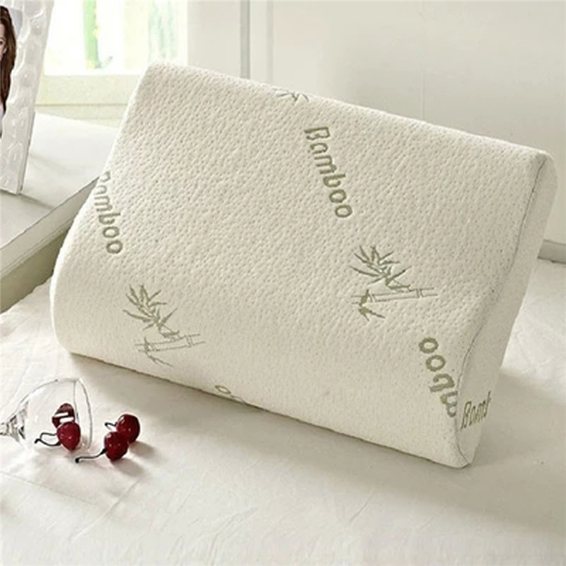 30x50cm care rebound memory pillow bamboo fiber memory cotton pillow cervical pillow neck memory cotton pillow with pillowcase