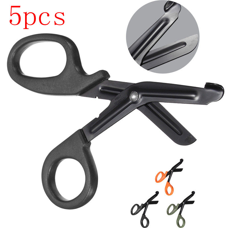 5pcs emergent medical technician shears first aid emergency bandage scissor paramedic medical nursing scissor cut
